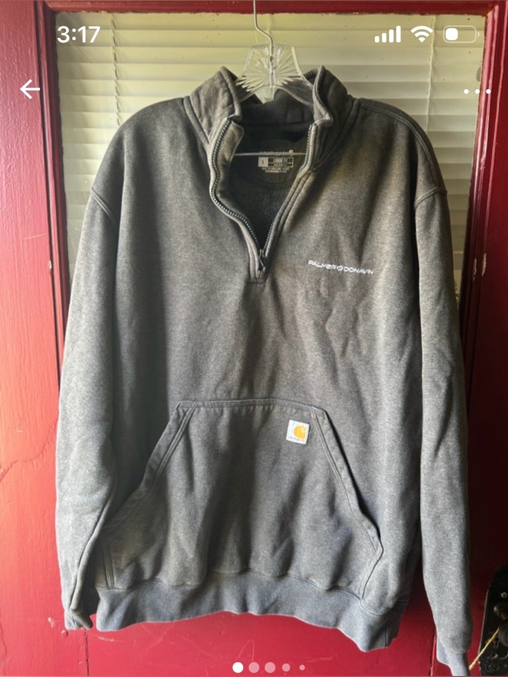 carhartt quarter zip pullover
